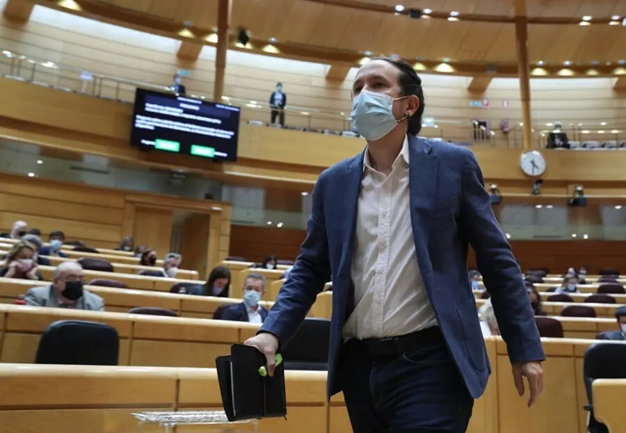 Archivo - El ex vicepresidente del Gobierno Pablo Iglesias durante una sesi&oacute;n de control en el Senado (Imagen de archivo)