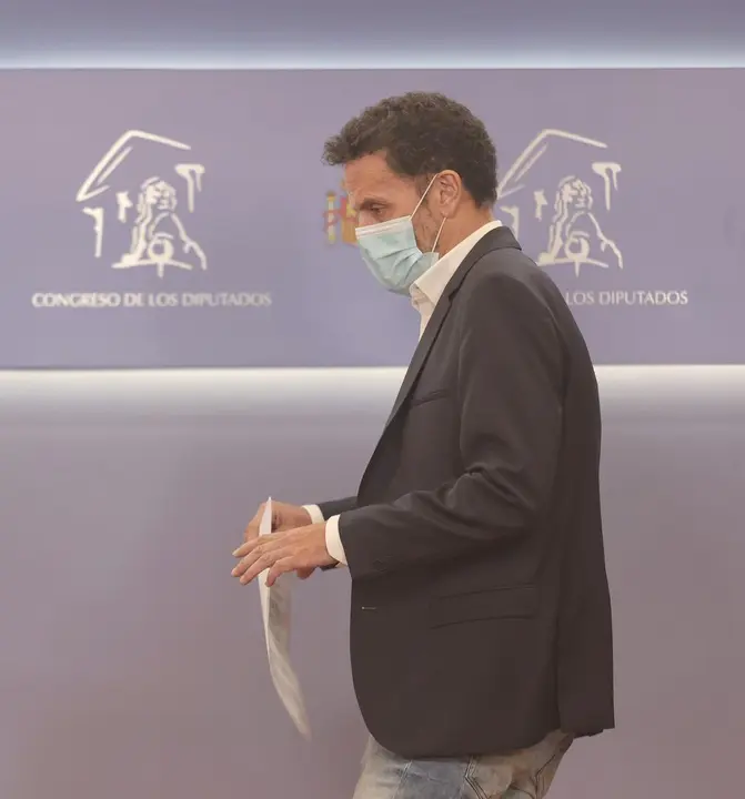 El portavoz parlamentario de Ciudadanos, Edmundo Bal, a su llegada a una rueda de prensa en el Congreso 