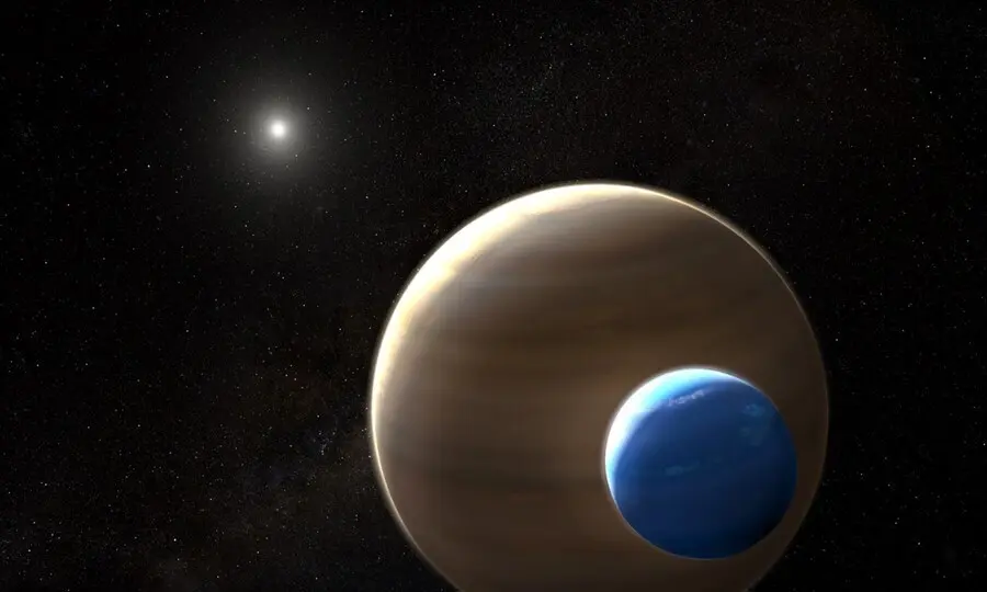 Impresi&oacute;n Art&iacute;stica De La Exoluna Kepler-1625B I Orbitando Su Planeta.