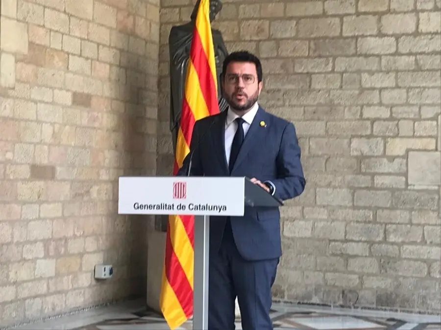 El presidente de la Generalitat, Pere Aragon&egrave;s, comparece tras el Consell Executiu del martes 14 de septiembre de 2021.