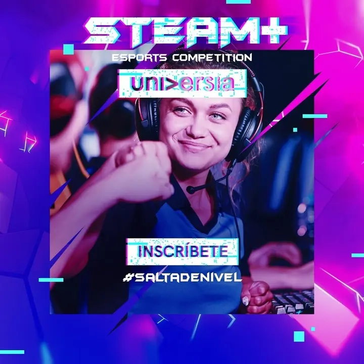 Archivo - Cartel de la I edici&oacute;n de 'Universia STEAM+: eSports Competition', de Universia