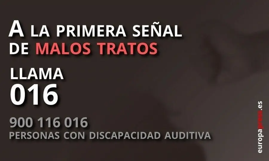 Archivo - Tel&eacute;fono 016 para las v&iacute;ctimas de violencia de g&eacute;nero