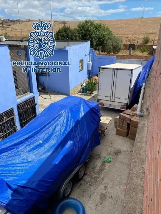Vivienda donde han sido intervenidas ocho toneladas de hach&iacute;s.
