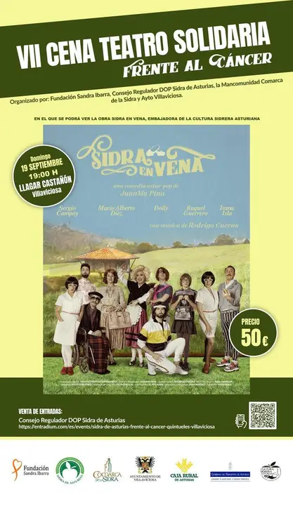 La Fundaci&oacute;n Sandra Ibarra nombrar&aacute; al Padre &Aacute;ngel 'Embajador de la Sidra' en la Cena teatro Solidaria frente al c&aacute;ncer