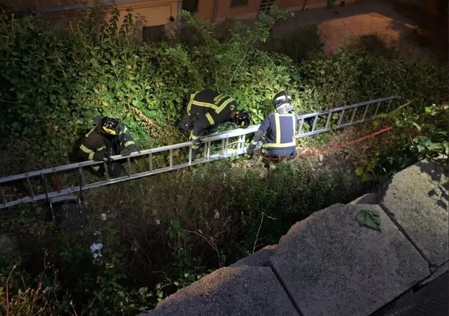 Rescatan en Madrid a una ni&ntilde;a de 11 a&ntilde;os que se hab&iacute;a ca&iacute;do a un pozo con ocho metros de profundidad.