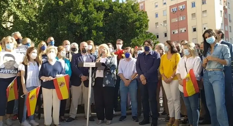 La AVT homenajea a las v&iacute;ctimas del terrorismo en Madrid.