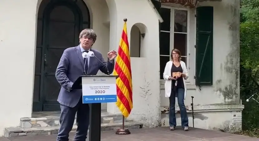 El expresidente de la Generalitat y l&iacute;der de Junts, Carles Puigdemont
