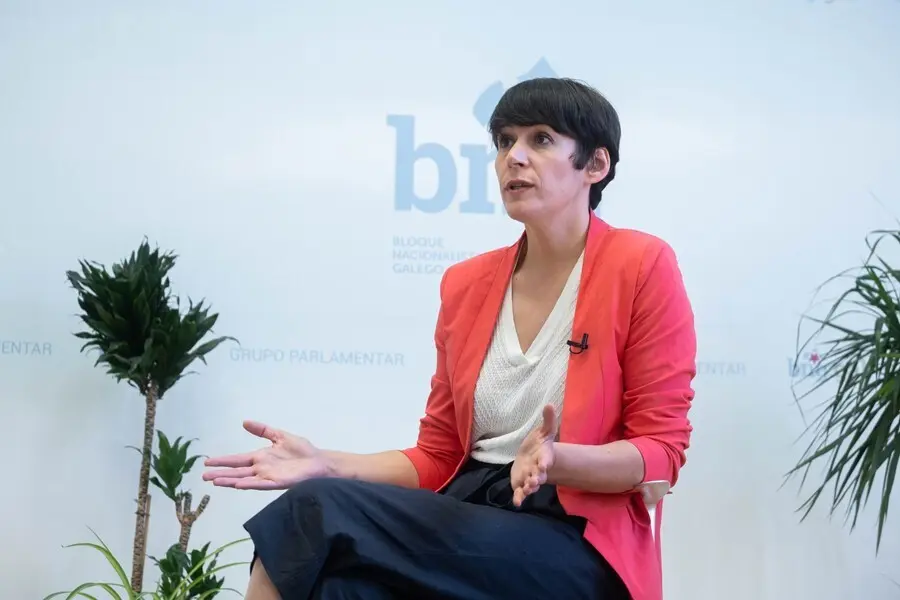 Archivo - La portavoz nacional del BNG, Ana Pont&oacute;n, durante una entrevista para Europa Press en el Parlamento de Galicia, a 15 de julio de 2021, en Santiago de Compostela, A Coru&ntilde;a, Galicia (Espa&ntilde;a).