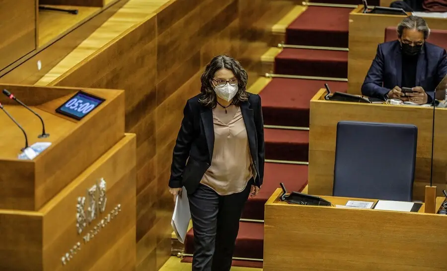 Archivo - La vicepresidenta del Consell, M&oacute;nica Oltra, comparece en Corts