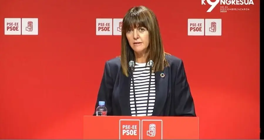 La vicelehendakari y secretaria general del PSE-EE, Idoia Mendia, interviene ante el comit&eacute; nacional de la formaci&oacute;n