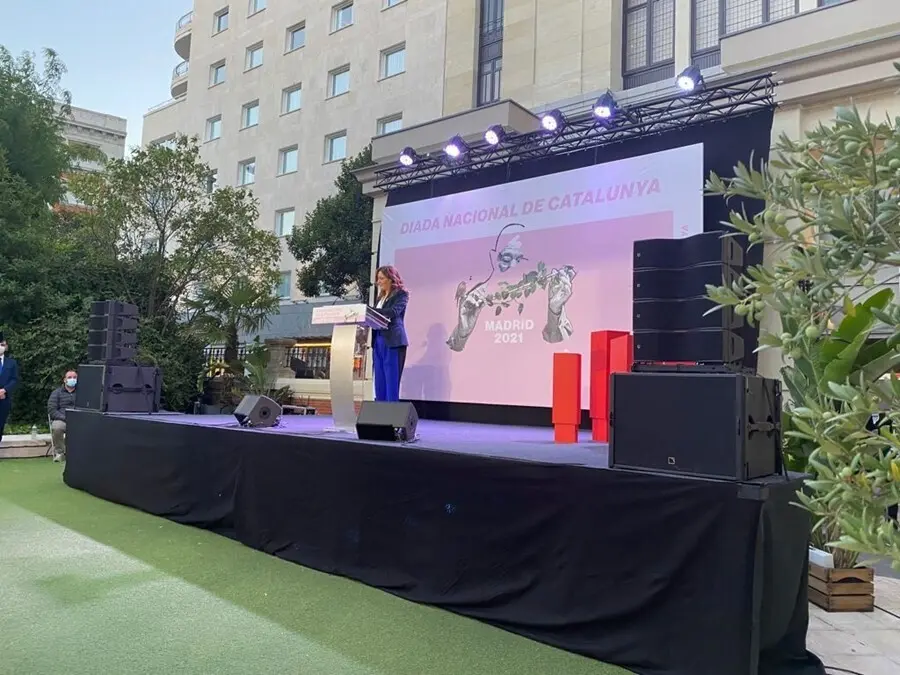 La consejera de Presidencia de la Generalitat, Laura Vilagr&agrave;, en la sede de la Generalitat en Madrid.