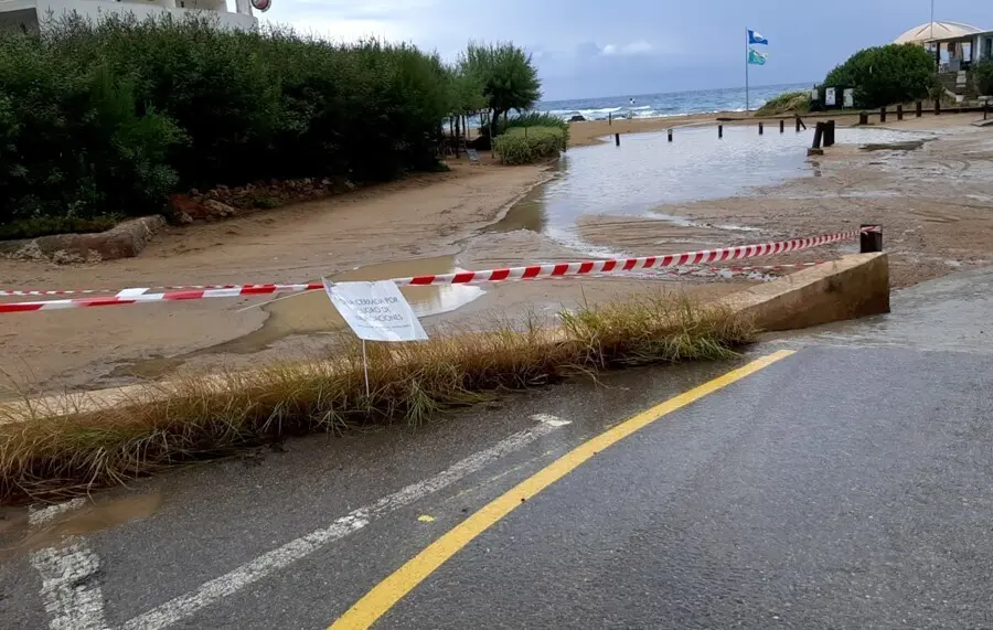 Incidente en Ibiza por las lluvias.