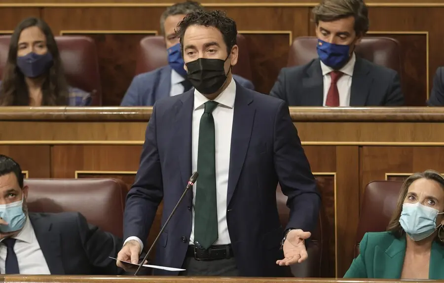 El secretario general del PP, Teodoro Garc&iacute;a Egea, interviene en una sesi&oacute;n de control al Gobierno en el Congreso de los Diputados, a 15 de septiembre de 2021, en Madrid, (Espa&ntilde;a). En esta sesi&oacute;n, la primera del nuevo curso pol&iacute;tico, el Gobierno deber&aacute; re