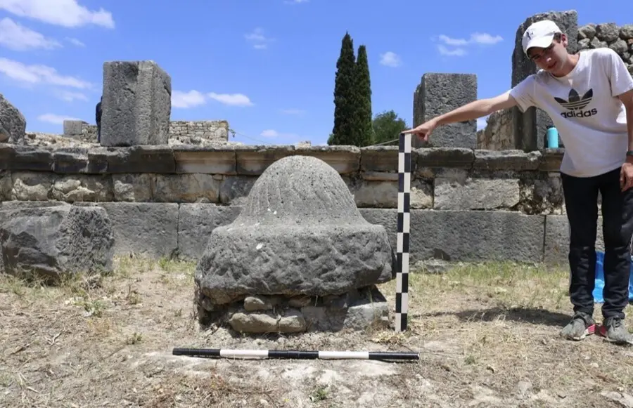 Una muela de olivo en Volubilis.