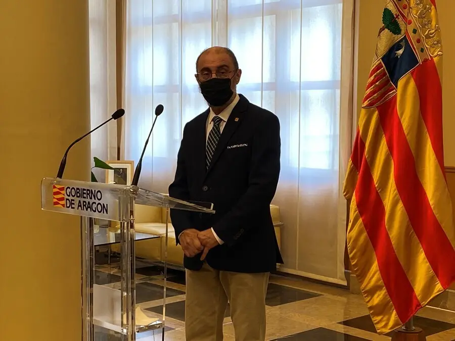 El presidente del Gobierno de Arag&oacute;n, Javier Lamb&aacute;n.