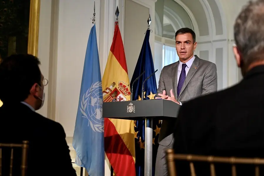 El presidente del Gobierno, Pedro S&aacute;nchez, en Nueva York.