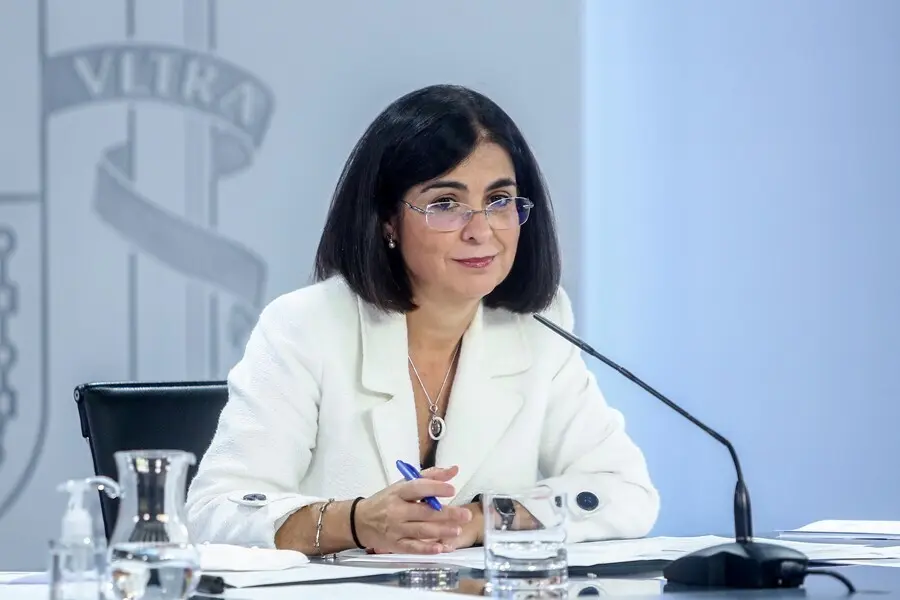 La ministra de Sanidad, Carolina Darias, durante una rueda de prensa posterior a la reuni&oacute;n del Consejo Interterritorial del Sistema Nacional de Salud, a 15 de septiembre de 2021, en Madrid (Espa&ntilde;a). 