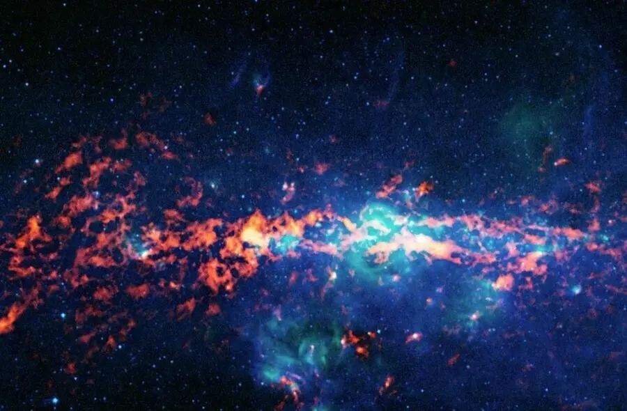 Regi&oacute;n de formaci&oacute;n estelar Sagittarius B2 en el centro gal&aacute;ctico