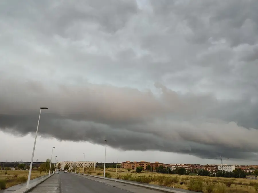 Nubes de la tormenta de este jueves en M&eacute;rida.