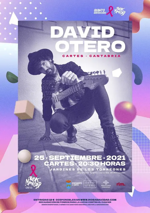 Cartel del concierto de David Otero en Cartes