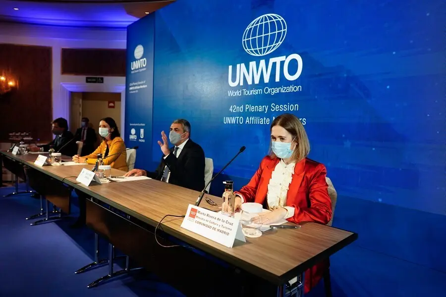 Archivo - Marta Rivera, consejera de Cultura y Turismo en su intervenci&oacute;n en la sesi&oacute;n plenaria de Estados miembros de la OMT