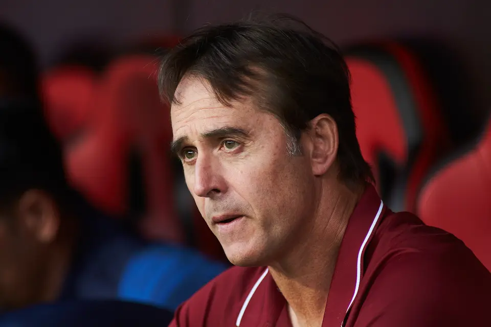 Julen Lopetegui, head coach of Sevilla, looks on during the spanish league, La Liga Santander, football match played between Sevilla FC and Valencia CF at Ramon Sanchez-Pizjuan stadium on September 22, 2021, in Sevilla, Spain.
AFP7 /  Europa Press
22/9/2021 ONLY FOR USE IN SPAIN