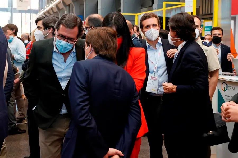 Pablo Casado, el martes, en la inauguraci&oacute;n de la South Summit 2021.EFE