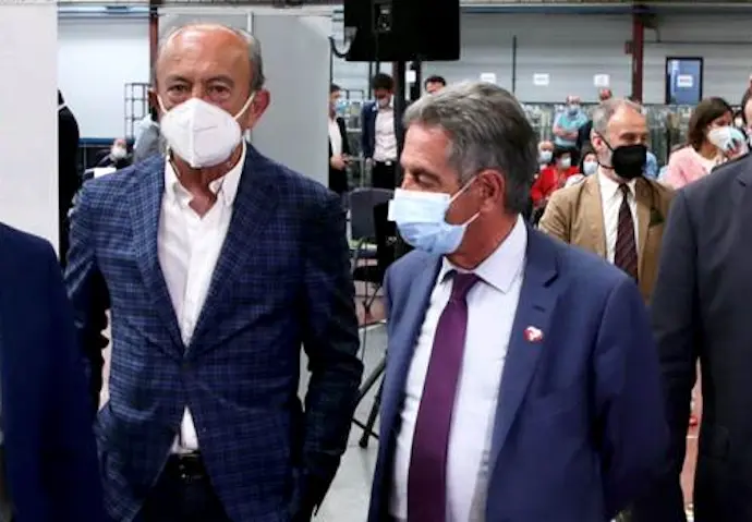 El presidente de Cantabria, M.A. Revilla y su consejero F.L. Marcano.