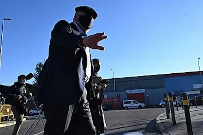 El comisario jubilado Jos&eacute; Manuel Villarejo, a su llegada hoy a la Audiencia Nacional.Fernando VillarEFE