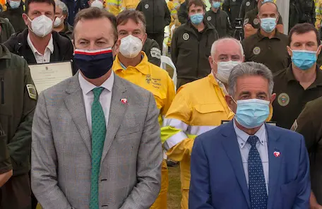 El presidente M. A. Revilla y el consejero de Medio Ambiente, G. Blanco. / ALERTA