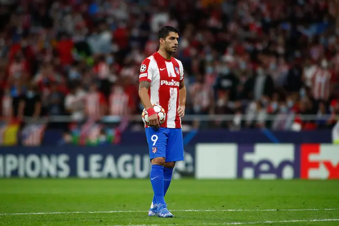 Luis Suarez of Atletico de Madrid looks on during the UEFA Champions League, Group B, football match played between Atletico de Madrid and Liverpool FC at Wanda Metropolitano stadium on October 19, 2021, in Madrid, Spain.
AFP7 /  Europa Press
19/10/2021 ONLY FOR USE IN SPAIN