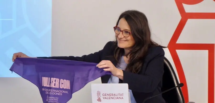 M&oacute;nica Oltra muestra el apoyo del Consell a las manifestaciones del 8M, en una imagen de archivo