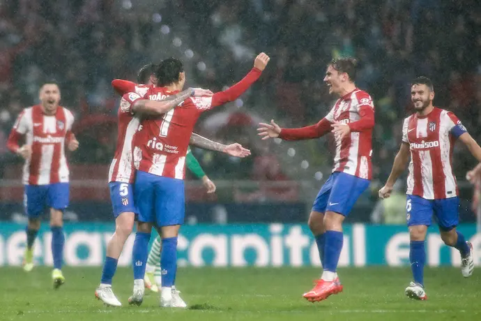 Joao Felix, del Atl&eacute;tico de Madrid, celebra un gol durante el partido de f&uacute;tbol de la Liga Santander entre el Atl&eacute;tico de Madrid y el Real Betis Balompi&eacute; en el estadio Wanda Metropolitano el 31 de octubre de 2021, en Madrid, Espa&ntilde;a.
Firma
AFP7 / Europa Press