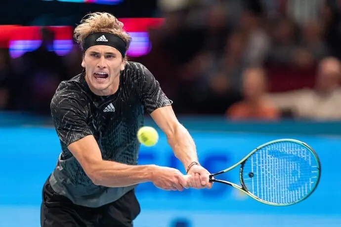 El tenista alem&aacute;n Alexander Zverev en acci&oacute;n contra el serbio Filip Krajinovic durante su partido de tenis de octavos de final del Abierto de Viena. Foto: Florian Schroetter/APA/dpa
Firma
Florian Schroetter