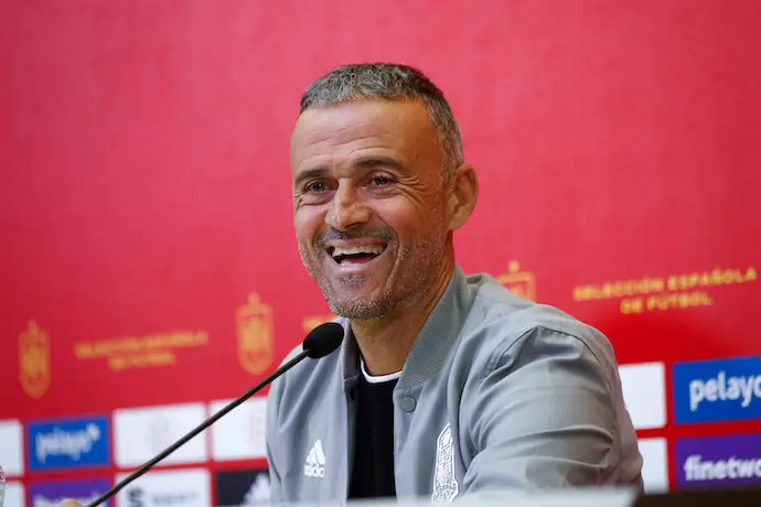 Luis Enrique, seleccionador, atiende durante la rueda de prensa de Espa&ntilde;a celebrada en la Ciudad del F&uacute;tbol el 05 de noviembre de 2021, en Las Rozas, Madrid, Espa&ntilde;a.
Firma
AFP7 / Europa Press - S&oacute;lo para uso en Espa&ntilde;a