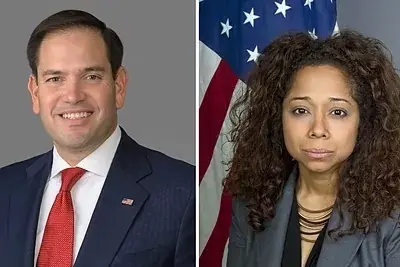 El senador Marco Rubio y la diplom&aacute;tica Julissa Reynoso. EFE