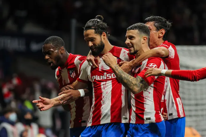Felipe Augusto de Almeida, del Atl&eacute;tico de Madrid, celebra un gol durante el partido de f&uacute;tbol de La Liga disputado entre el Atl&eacute;tico de Madrid y el CA Osasuna en el estadio Wanda Metropolitano el 20 de noviembre de 2021 en Madrid, Espa&ntilde;a.
AFP7 / Europa Press