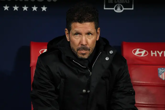 Diego Pablo Simeone, entrenador del Atl&eacute;tico de Madrid, observa el partido de f&uacute;tbol de la Liga espa&ntilde;ola entre el Atl&eacute;tico de Madrid y el CA Osasuna en el estadio Wanda Metropolitano el 20 de noviembre de 2021 en Madrid, Espa&ntilde;a.
Fecha: 20/11/2021.
Firma
AFP7 / Europa Press - S&oacute;lo para uso en Espa&ntilde;a