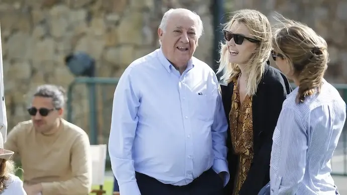 Marta Ortega junto a su padre, Amancio Ortega.