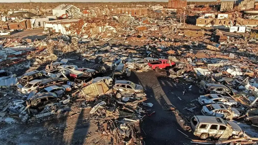 Im&aacute;genes de la destrucci&oacute;n en Kentucky. EFE