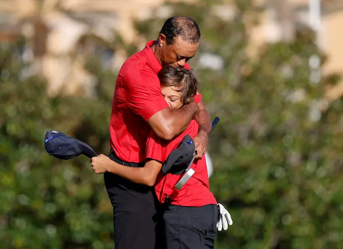 Tiger y su hijo Charlie, en acci&oacute;nScott AudetteAP