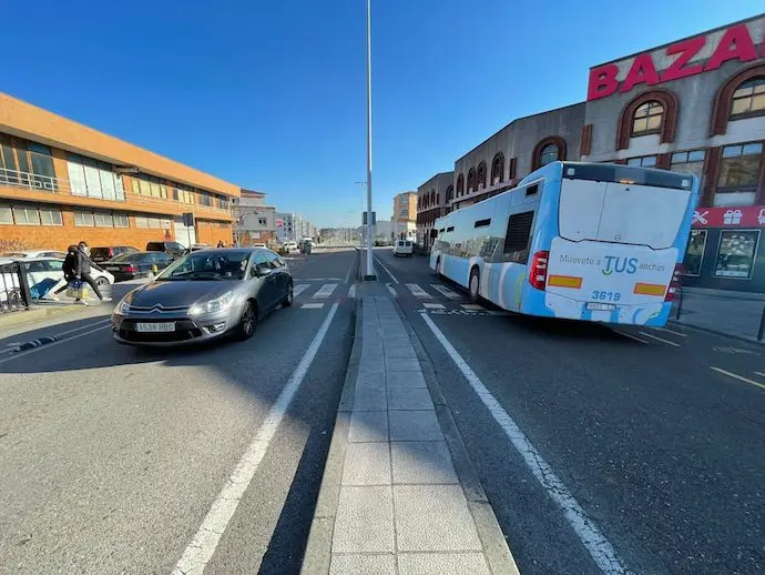 Zona del atropello tras el accidente. / ALERTA