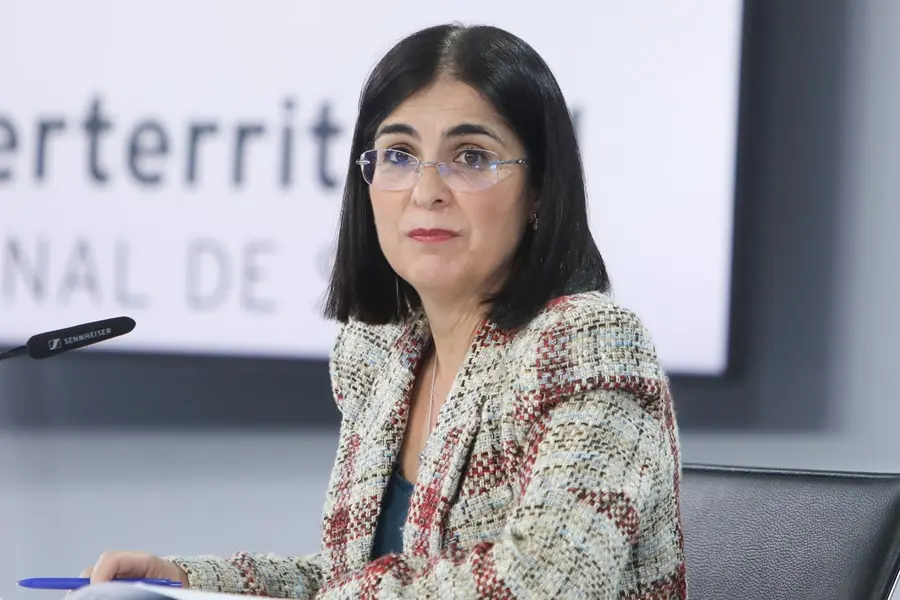 La ministra de Sanidad, Carolina Darias, comparece en una rueda de prensa.