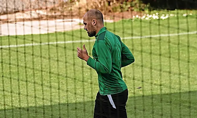 Unai Medina sali&oacute; ayer por vez primera a realizar algo de carrera. / hardy