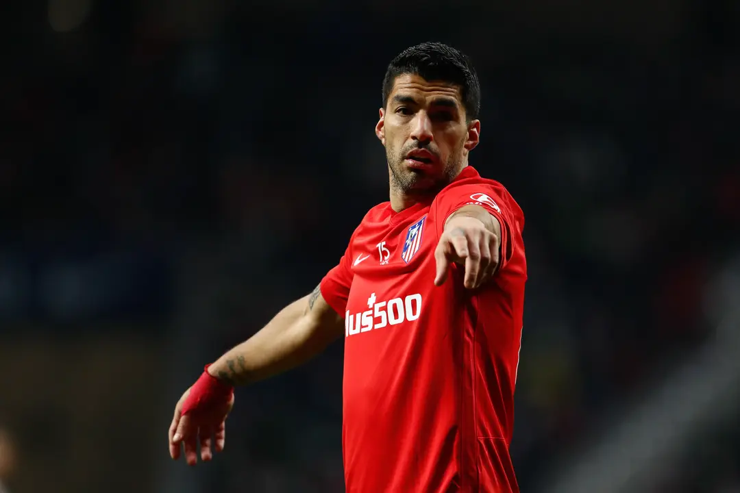 Luis Su&aacute;rez del Atl&eacute;tico de Madrid gesticula durante el partido de f&uacute;tbol de la Liga Espa&ntilde;ola, La Liga Santander, jugado entre el Atl&eacute;tico de Madrid y el Valencia CF en el estadio Wanda Metropolitano el 22 de enero de 2022, en Madrid, Espa&ntilde;a. AFP7 / Europa Press