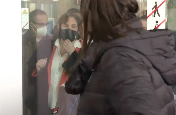 Ada Colau saliendo del juzgado.