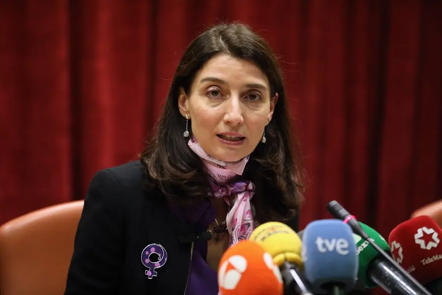 La ministra de Justicia, Pilar Llop, en una rueda de prensa para presentar los resultados del trabajo del Instituto Nacional de Toxicolog&iacute;a y Ciencias Forenses (INTCF).