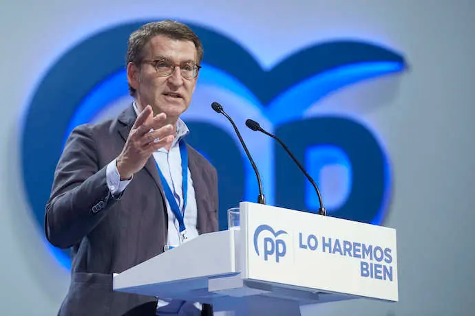 El presidente de del PP,  Alberto N&uacute;&ntilde;ez Feij&oacute;o. / Joaquin Corchero / Europa Press