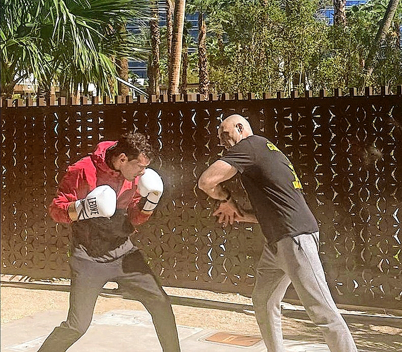 El Ni&ntilde;o Garc&iacute;a de entrenamiento en Las Vegas.