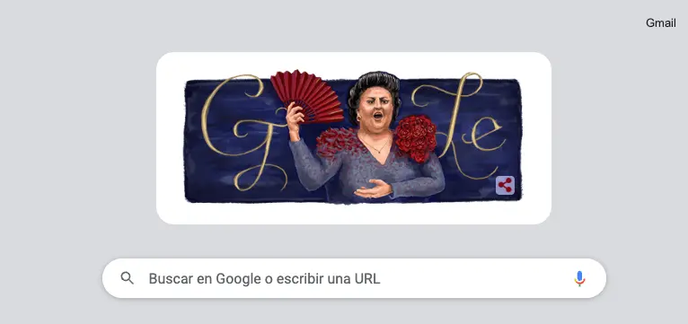 Google dedica su doodle a Montserrat Cavall&eacute;.